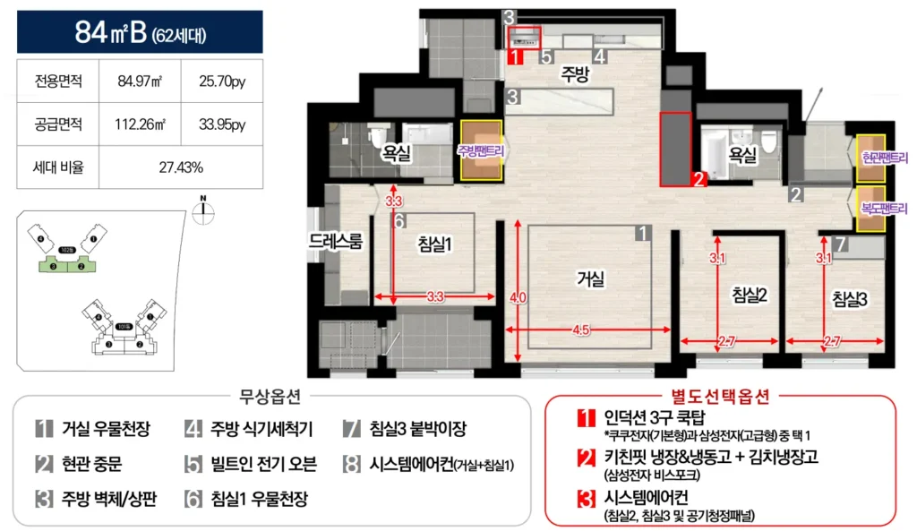 광주 상무 퍼스티넘 스위첸 84mB 62세대